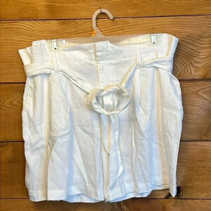 INC Internarional Concepts Womens White Shorts XL Summer‎ Casual Linen rayon Y2K